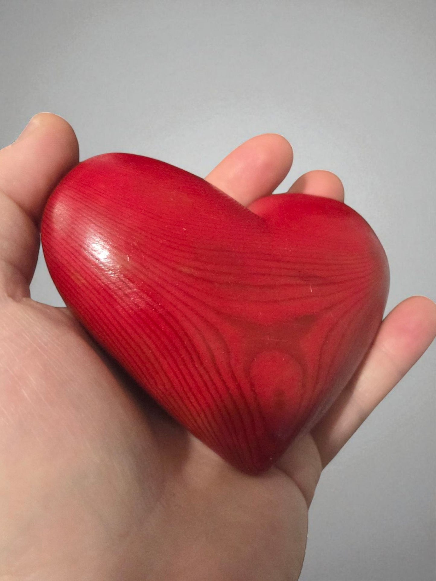 Red Pinewood Heart