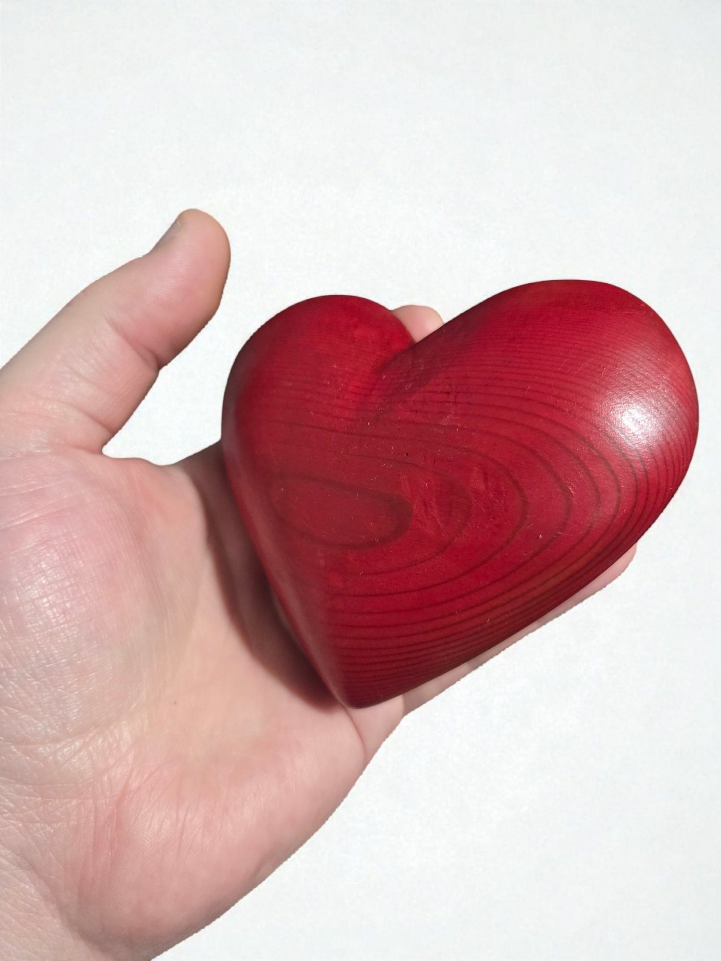 Red Pinewood Heart
