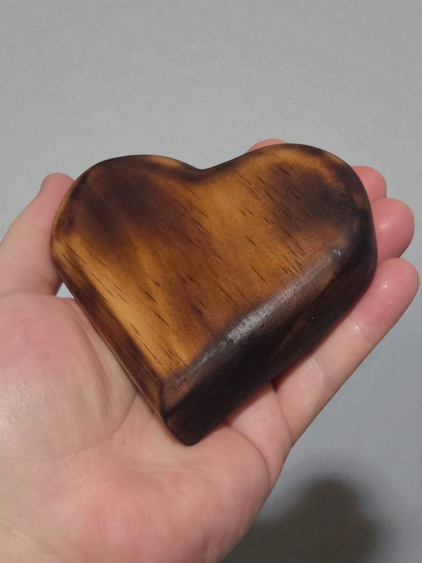 Burnt Pinewood Heart