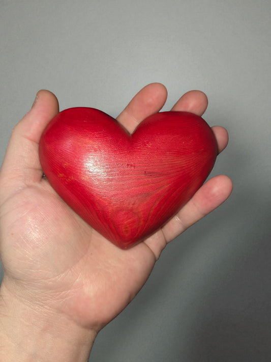 Red Pinewood Heart