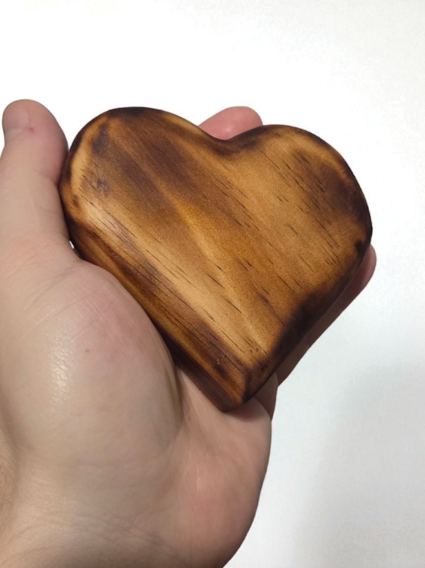 Burnt Pinewood Heart