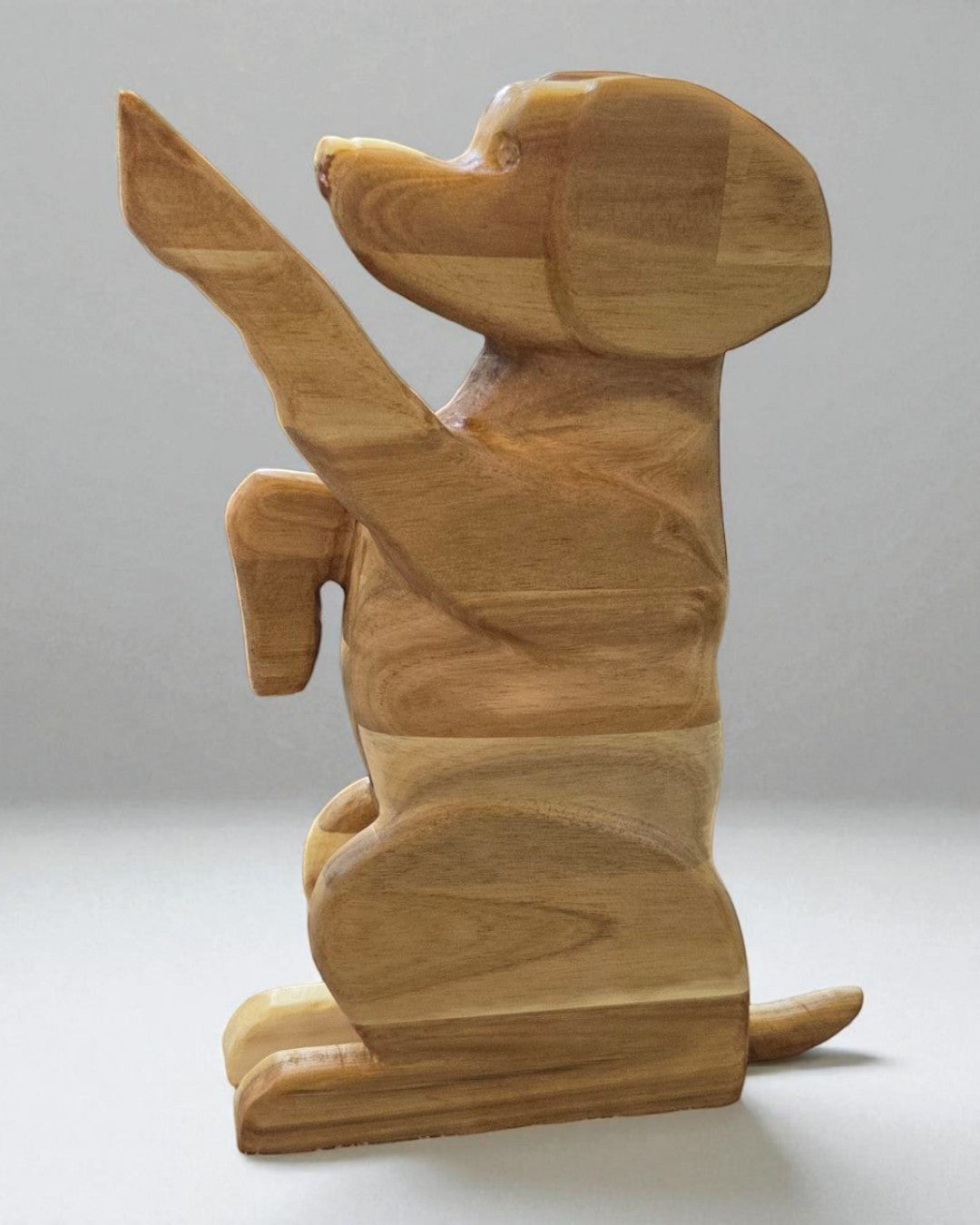 Edge Glued Acacia Wooden Dog