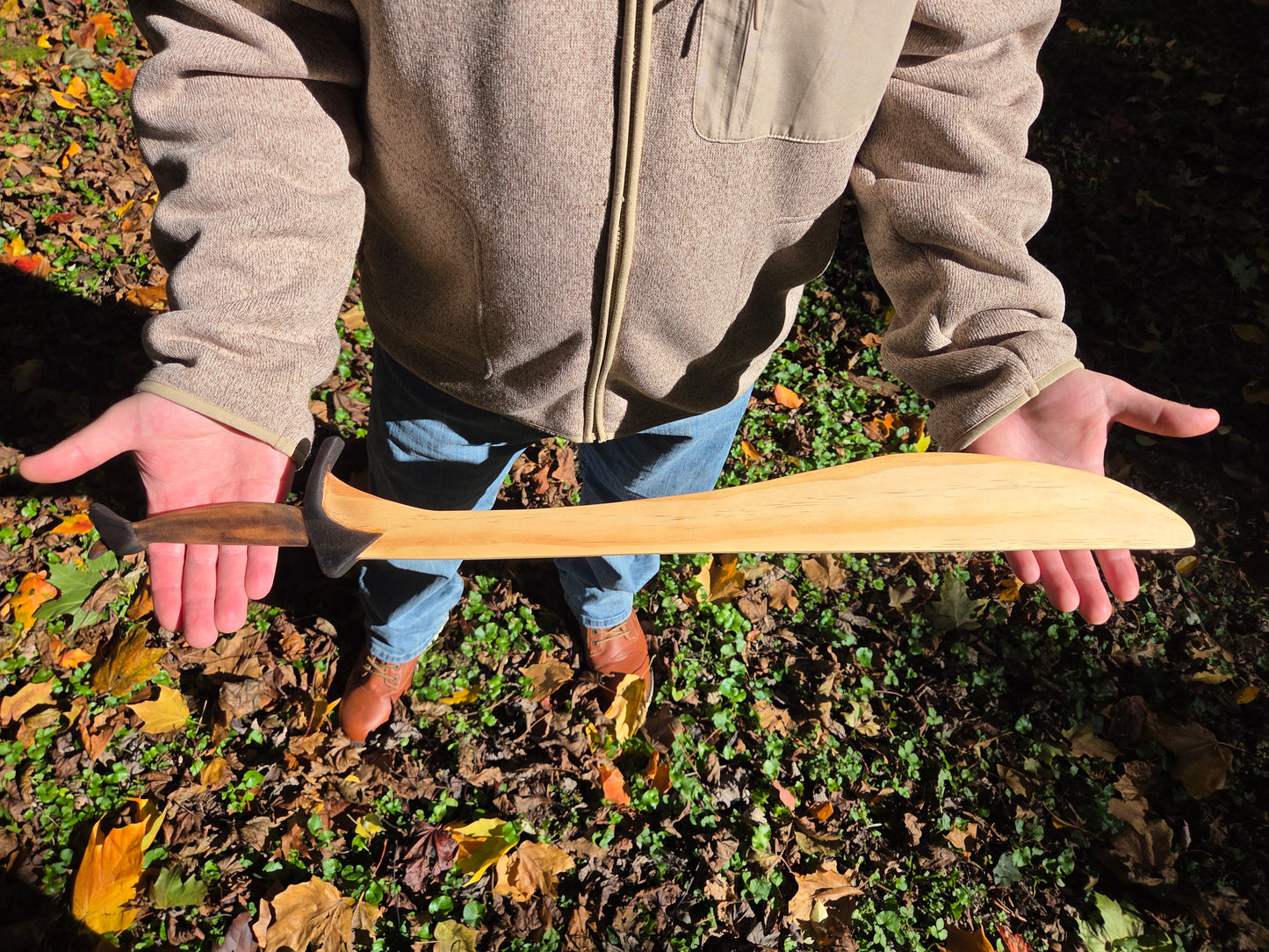 Pinewood Sword with Burnt Handle
