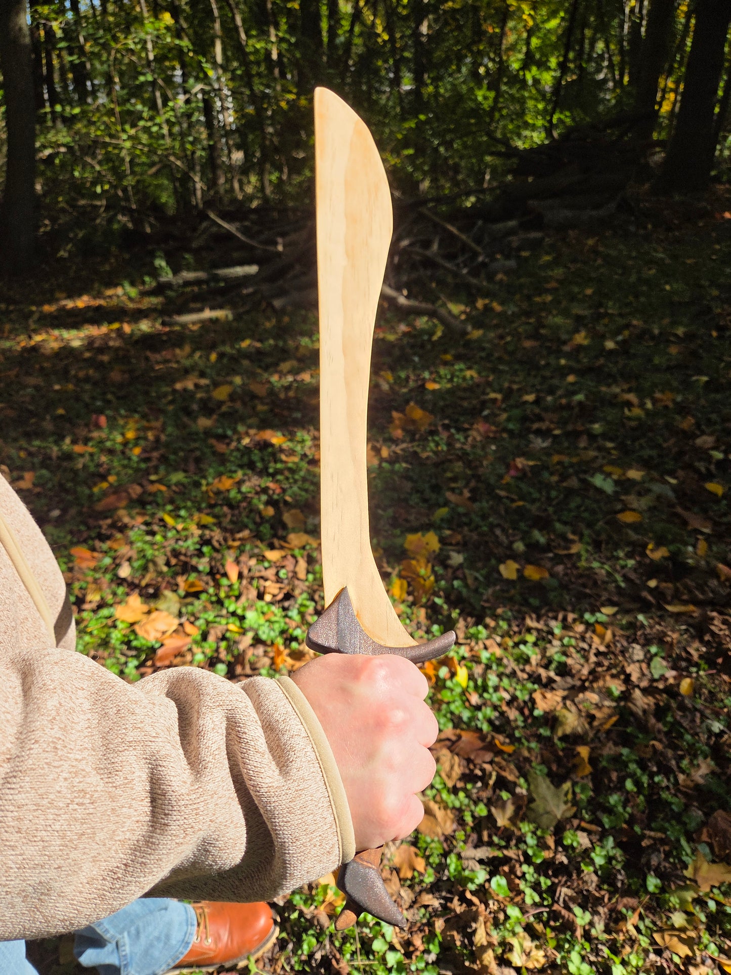 Pinewood Sword with Burnt Handle