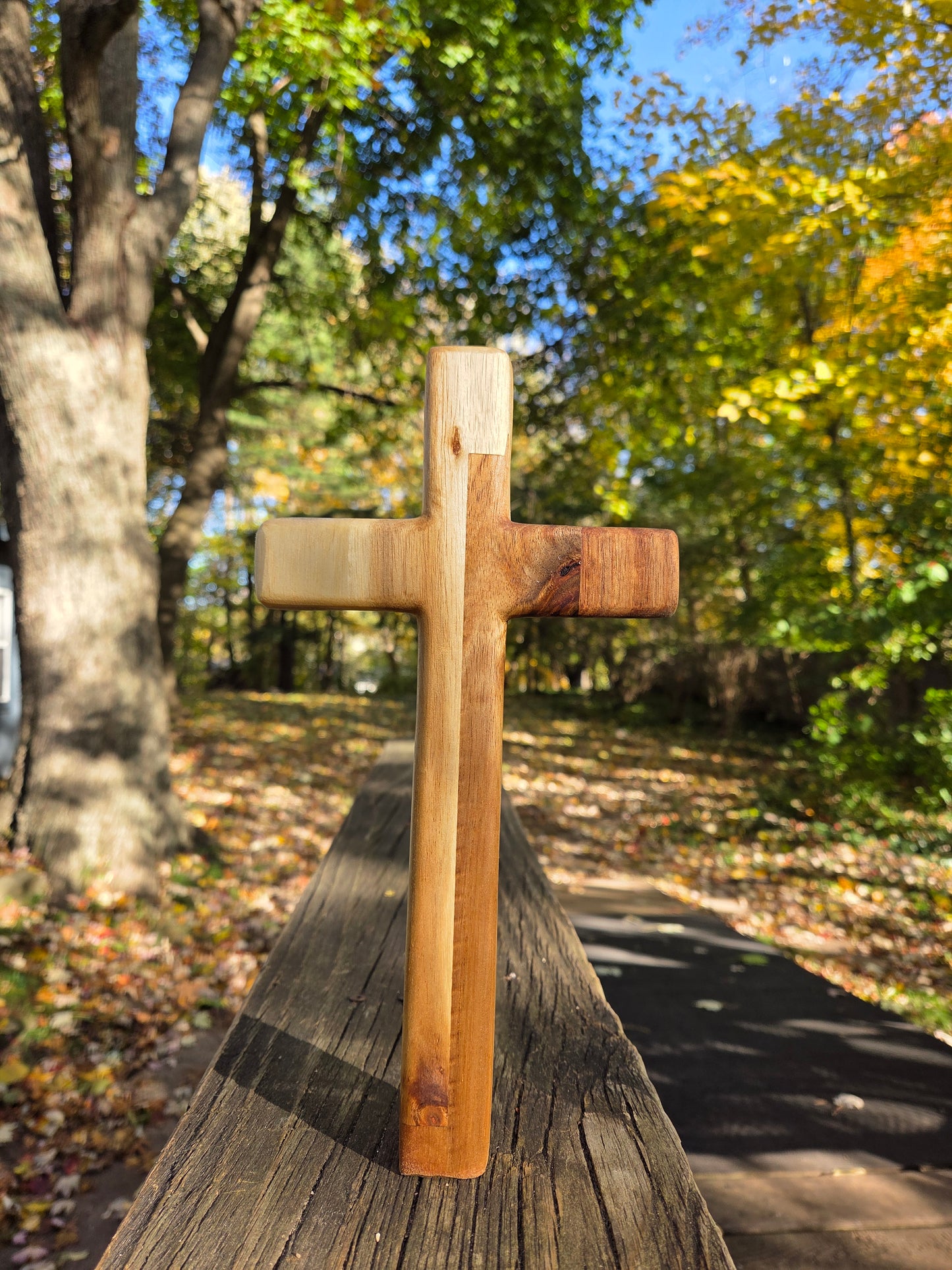 Edge Glued Acacia Wood Cross