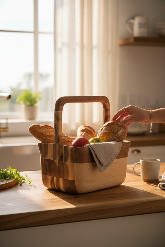 Acacia Edge Glued Basket