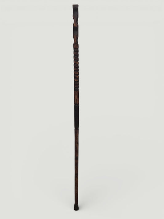 Burnt Red Oak Walking Stick
