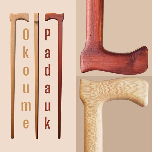 Okoume/Padauk Walking Cane