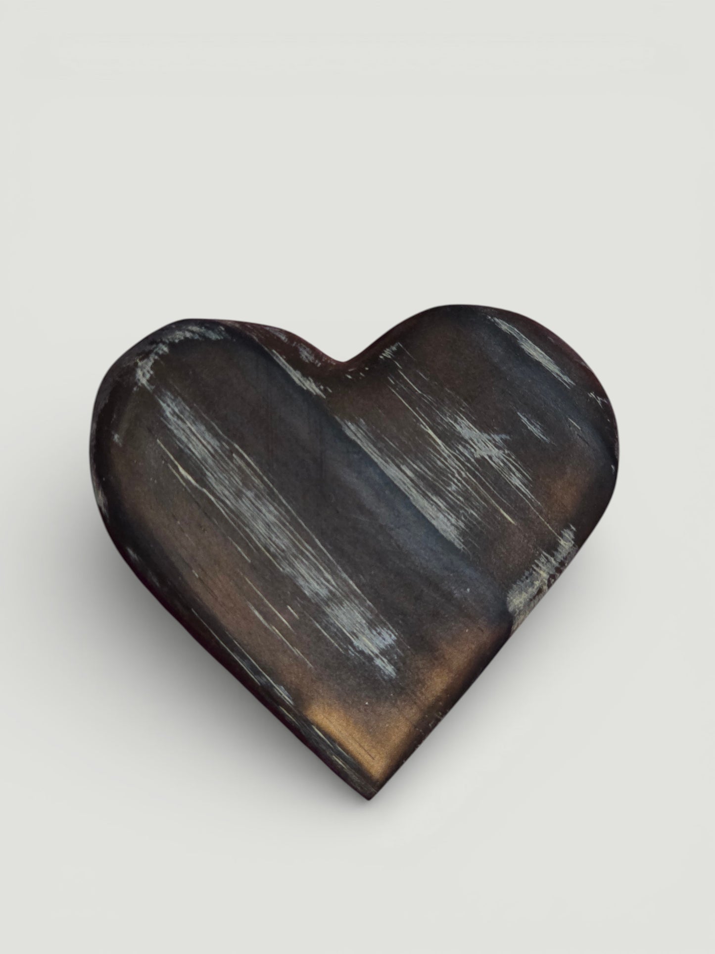 Distressed Burnt Pinewood Heart