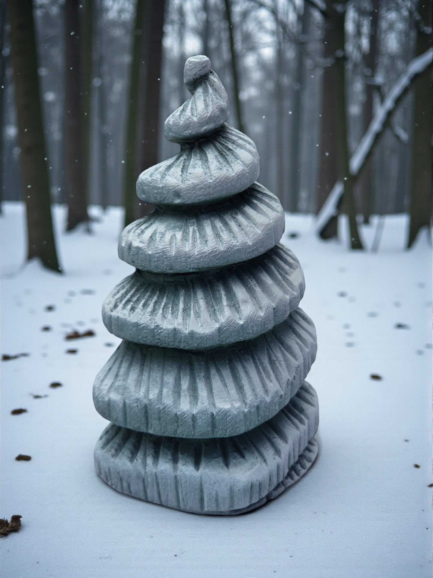 Mini Basswood Painted Spiral Tree