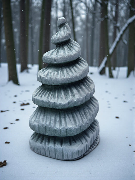 Mini Basswood Painted Spiral Tree